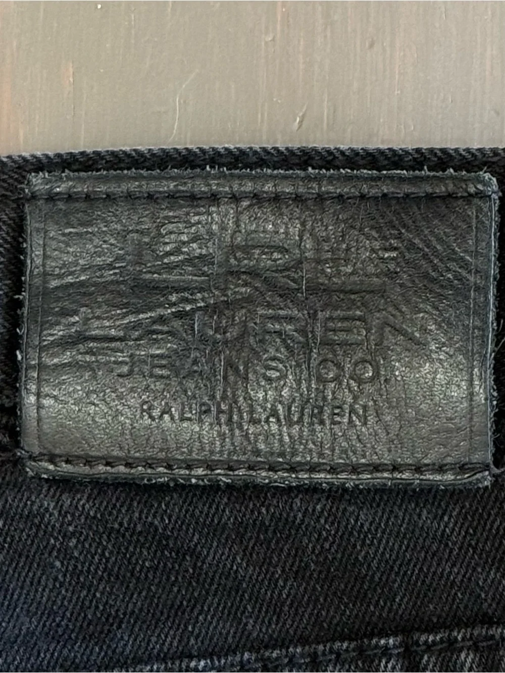 Lauren Ralph Lauren Black DarkWash Denim Sz16 classic straight Leg Womens Preppy